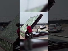 Casa contenitore pieghevole a triangolo rosso adatta per il campeggio e le attività all'aperto