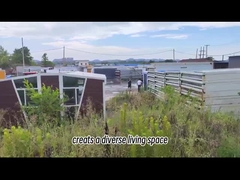 Camera piegante prefabbricata del contenitore per l'ufficio temporaneo e sistemazione sul cantiere