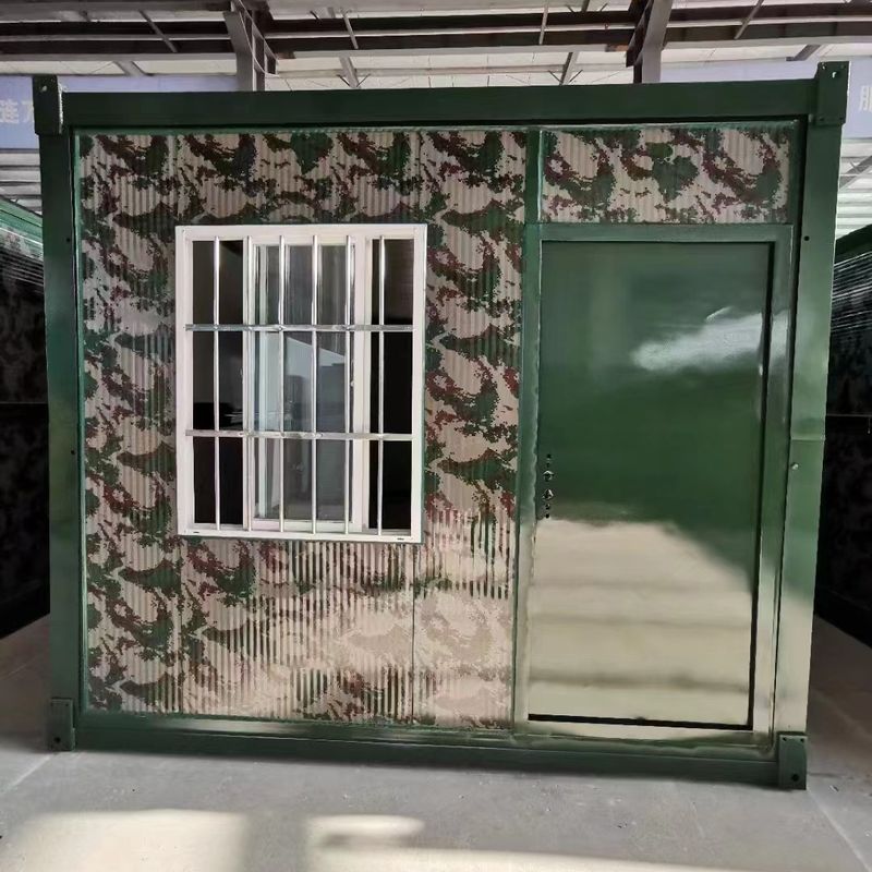 Contenitore d'acciaio dell'ufficio del sito del contenitore modulare portatile prefabbricato della Camera per il campeggio dell'esercito