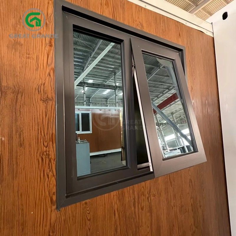 20ft pieghevoli case piccole produttore porta di vetro marrone dieci minuti costruire telaio in acciaio galvanizzato