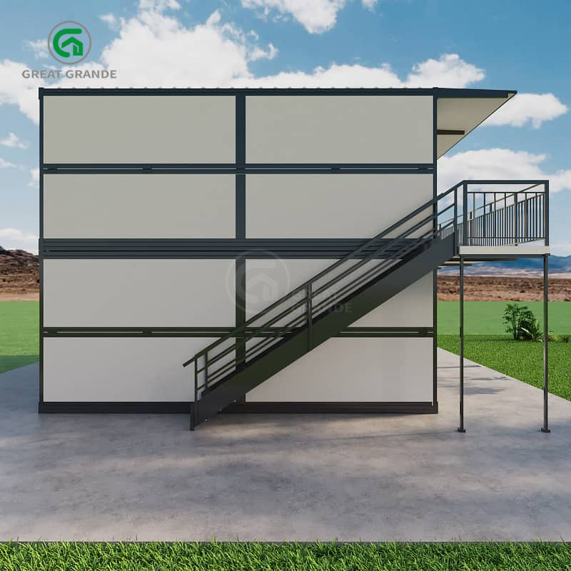 Casa prefabbricata pieghevole da 20 piedi a due piani, moderna, sede di costruzione, dormitorio per operai