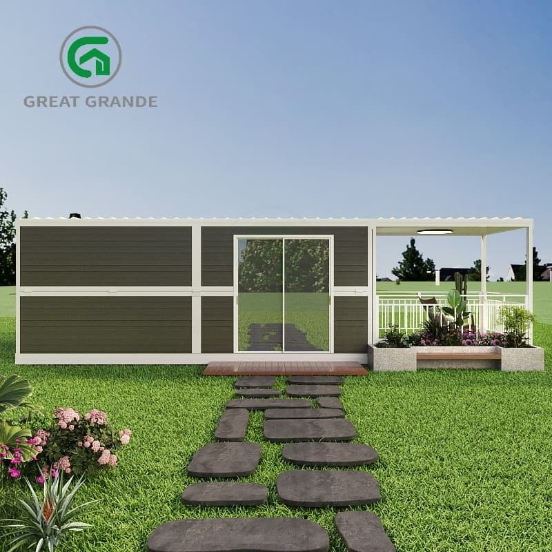 Fabbricazione semplificata Contenitore pieghevole Casa Preinstallato Caratteristiche Assemblaggio rapido per l'installazione
