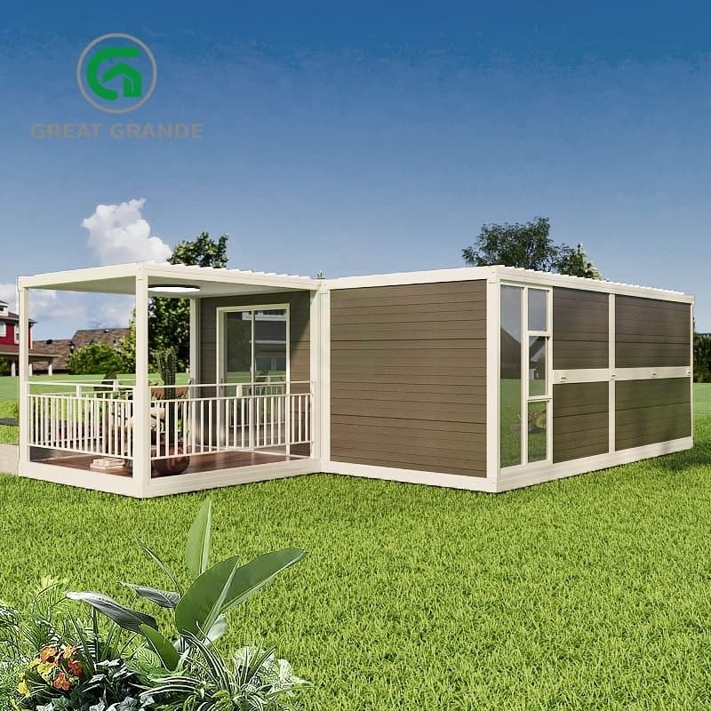 Fabbricazione semplificata Contenitore pieghevole Casa Preinstallato Caratteristiche Assemblaggio rapido per l'installazione