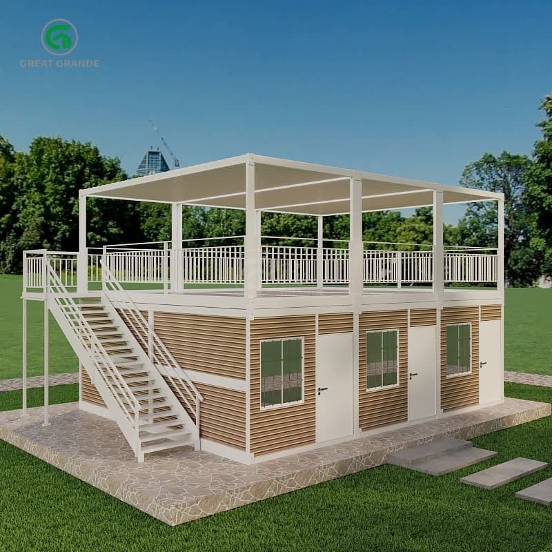 Pieghevole Casa di contenitori ad alta precisione Pressione del pavimento 2.0 KN/m2 Sistema idraulico Bagno/basino/ducia