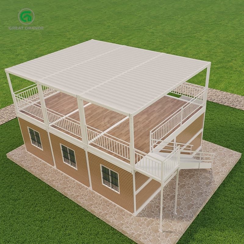Pieghevole Casa di contenitori ad alta precisione Pressione del pavimento 2.0 KN/m2 Sistema idraulico Bagno/basino/ducia